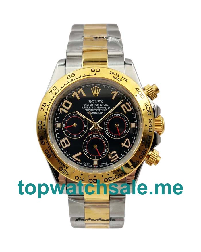 UK Black Dials Steel And Gold Rolex Daytona 116503 Replica Watches