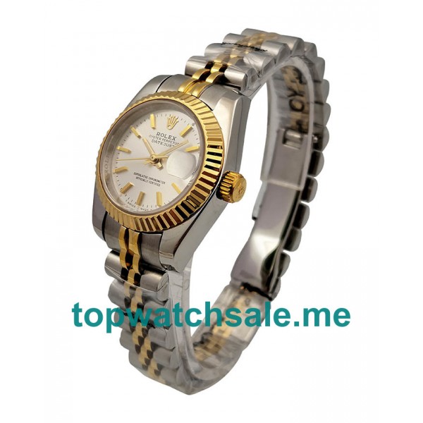 UK Silver Dials Steel And Gold Rolex Lady-Datejust 179173 Replica Watches