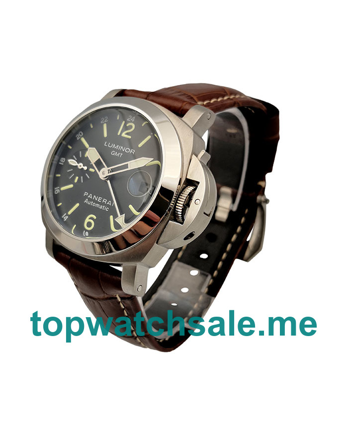 UK Black Dials Steel Panerai Luminor GMT PAM00244 Replica Watches