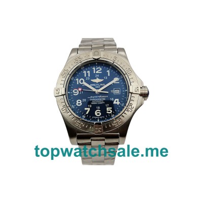 UK Blue Dials Steel Breitling Superocean A57035 Replica Watches