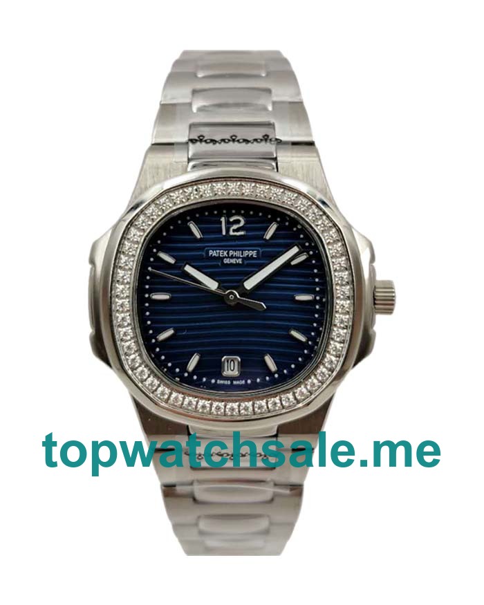 UK Blue Mother Of Pearl Dials Patek Philippe Nautilus 7018/1A Replica Watches