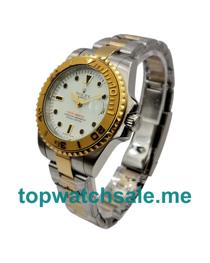 UK White Dials Steel And Gold Rolex Yacht-Master 169623 Replica Watches