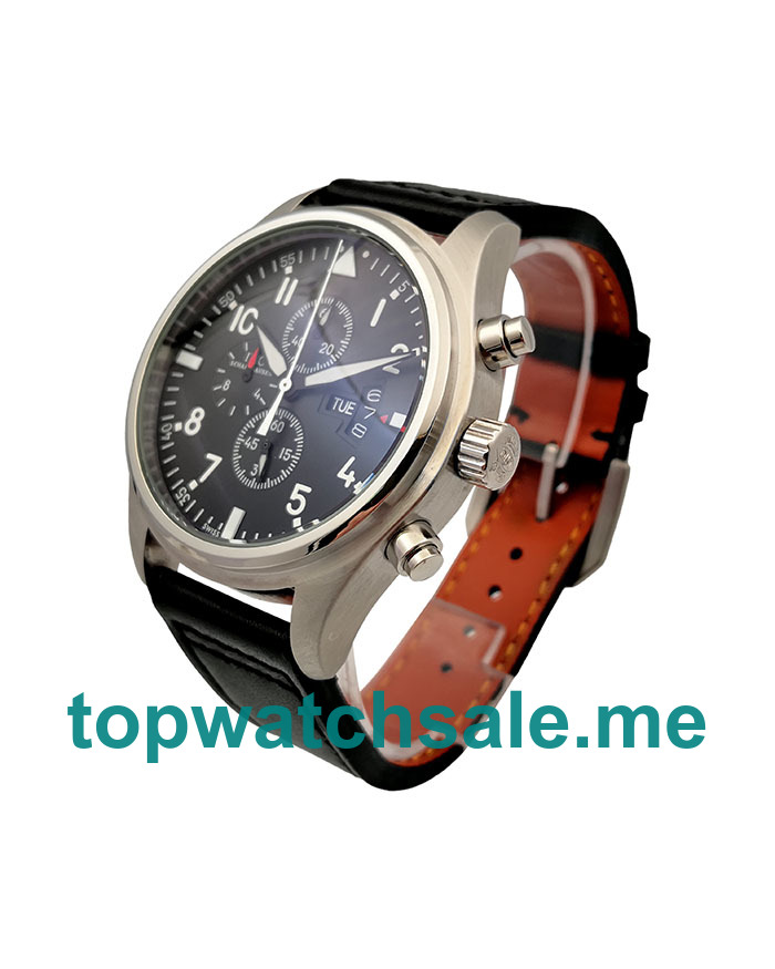 Black Dials Fake IWC Pilots IW377701 Watches UK For Men