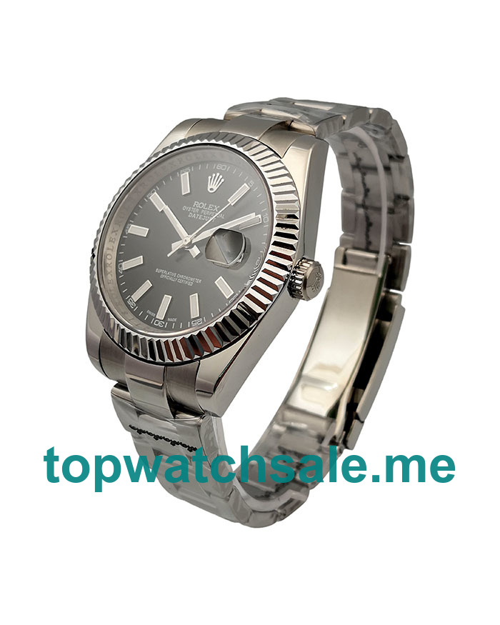 UK Black Dials Steel Rolex Datejust II 116334 Replica Watches