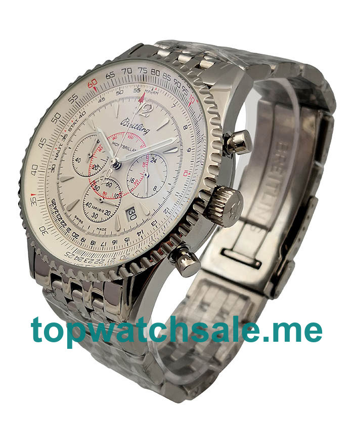 UK White Dials Steel Breitling Montbrillant A41330 Replica Watches