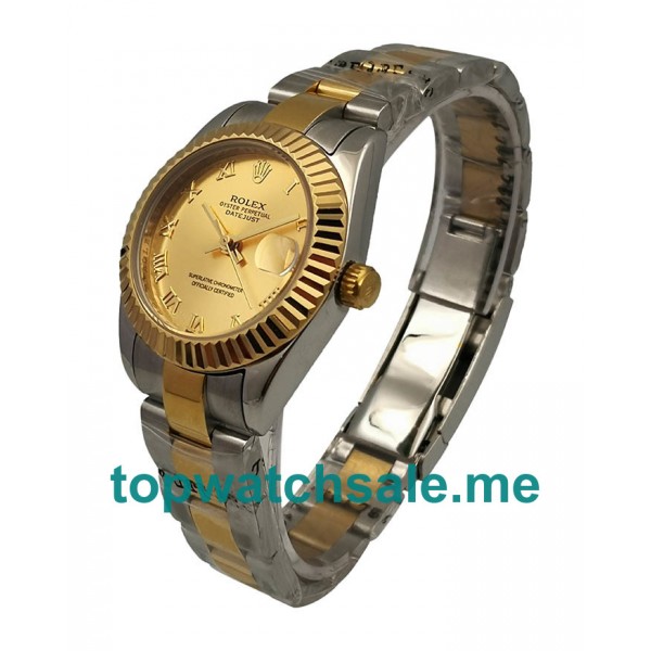 UK Champagne Dials Steel And Gold Rolex Datejust 178273 Replica Watches