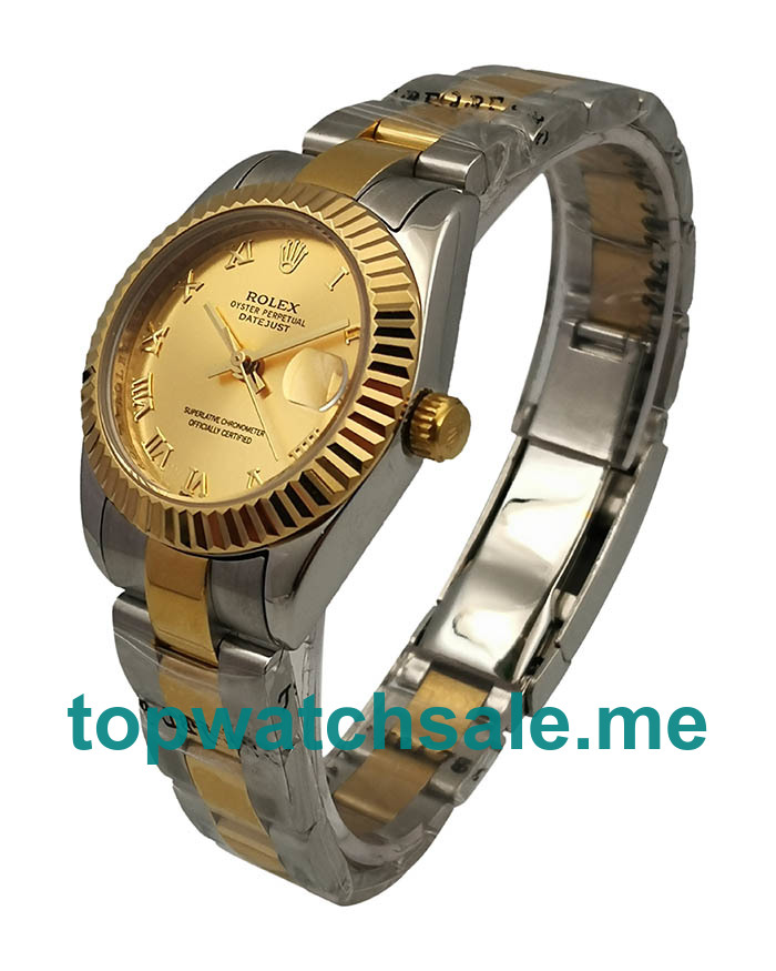 UK Champagne Dials Steel And Gold Rolex Datejust 178273 Replica Watches