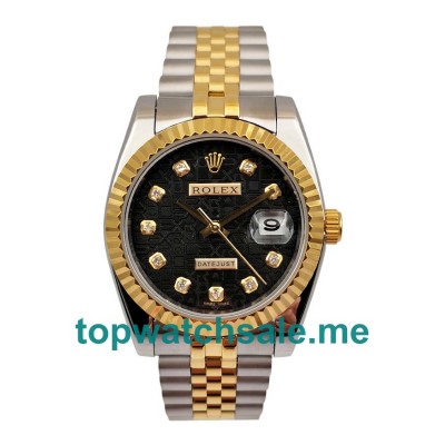 UK Black Dials Steel And Gold Rolex Datejust 116233 Replica Watches