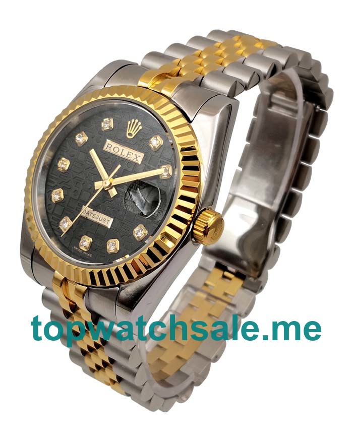 UK Black Dials Steel And Gold Rolex Datejust 116233 Replica Watches