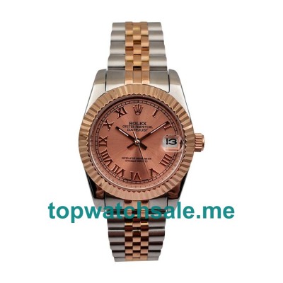 UK Pink Dials Steel And Rose Gold Rolex Datejust 178271 Replica Watches