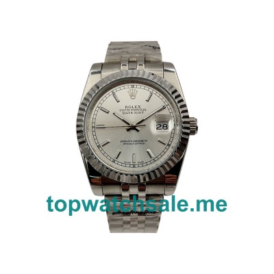 UK White Dials Steel Rolex Datejust 16220 Replica Watches