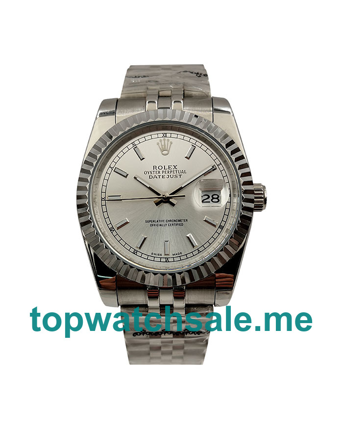 UK White Dials Steel Rolex Datejust 16220 Replica Watches