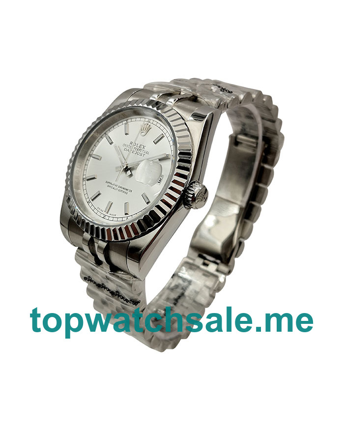 UK White Dials Steel Rolex Datejust 16220 Replica Watches