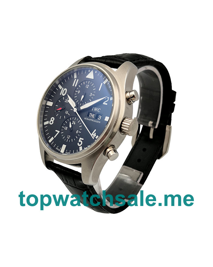 UK Black Dials Fake IWC Pilots IW371701 Watches UK For Sale Online