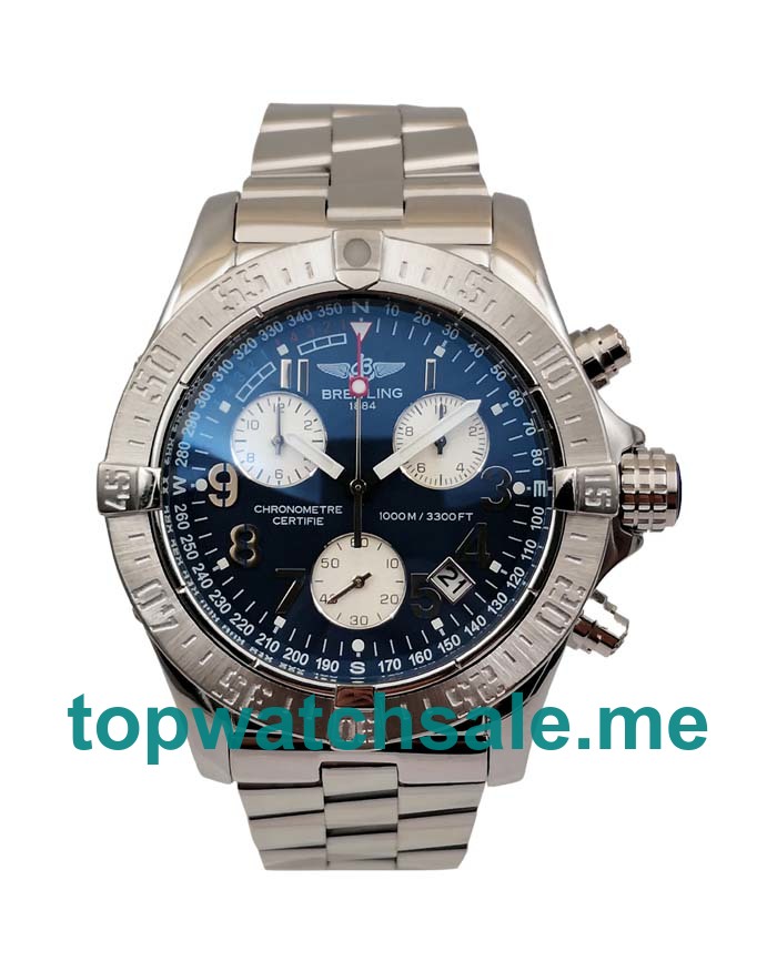 UK Blue Dials Titanium Breitling Chrono Avenger E73360 Replica Watches