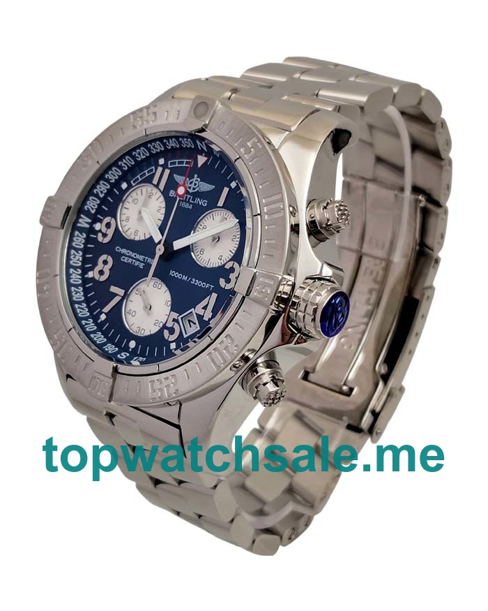 UK Blue Dials Titanium Breitling Chrono Avenger E73360 Replica Watches