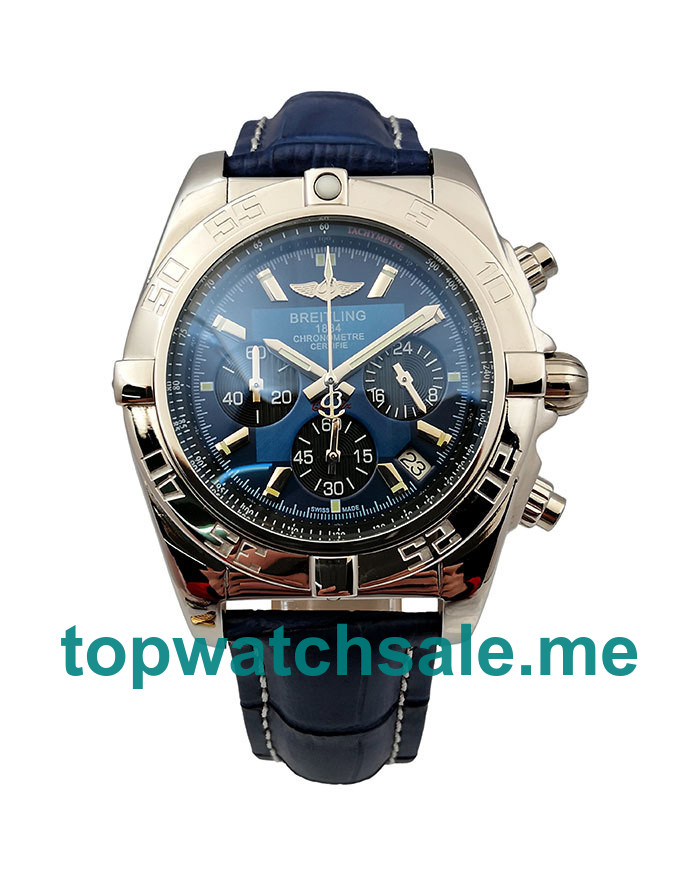 Blue Dials Fake Breitling Chronomat AB0110 Watches UK For Men