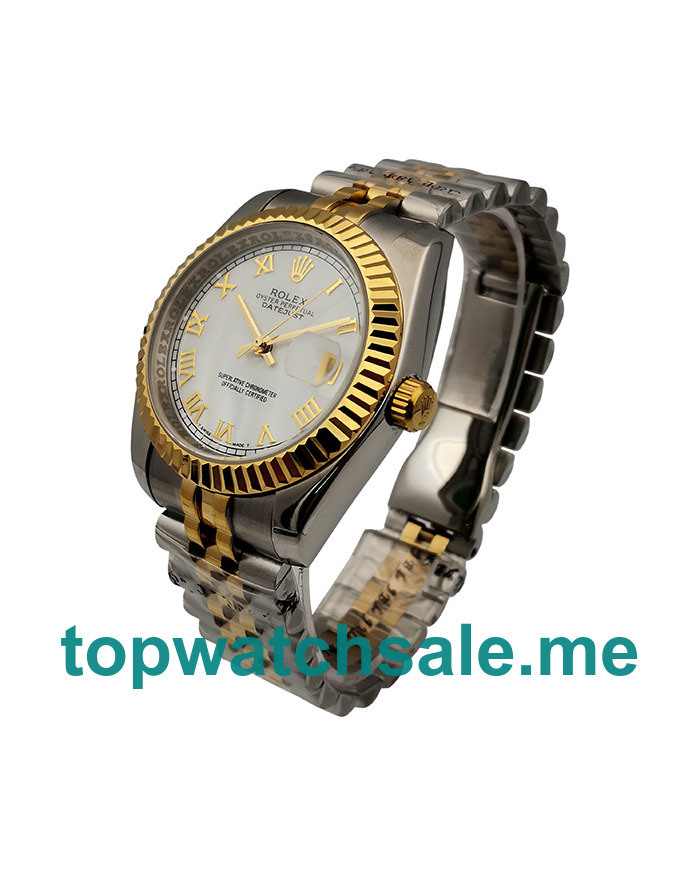 UK White Mother Of Pearl Dials Steel And Gold Rolex Datejust 116233 Replica Watches