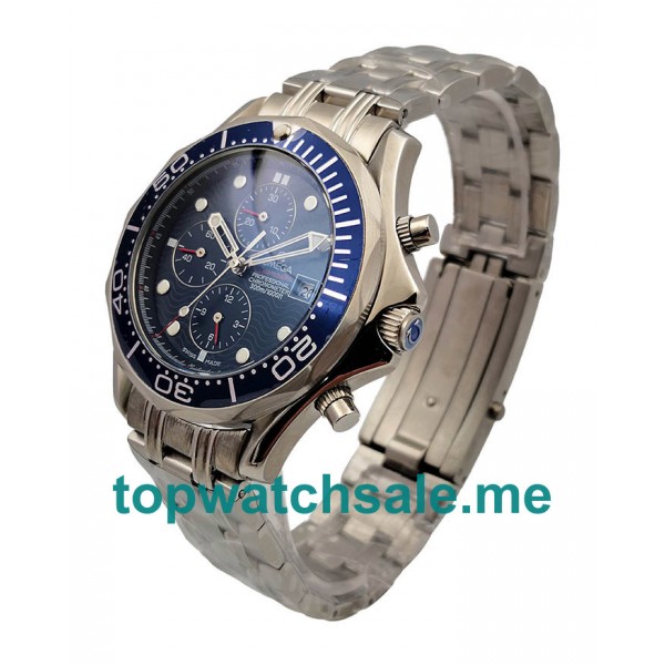 UK Blue Dials Steel Omega Seamaster Chrono Diver 2599.80.00 Replica Watches