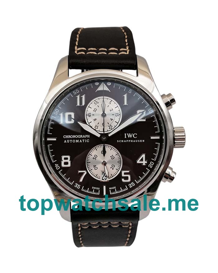 UK Black Dials Replica IWC Pilots IW387806 Watches With Arabic Numerals