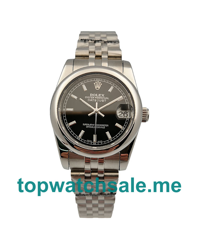 UK Black Dials Steel Rolex Datejust 178240 Replica Watches