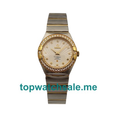 UK White Dials Steel And Gold Omega Constellation 123.25.27.60.55.008 Replica Watches