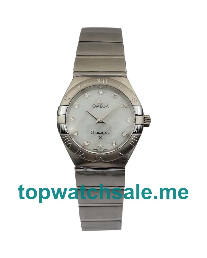 UK Steel White Dials Replica Omega Constellation 123.10.24.60.55.002 Watches