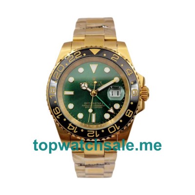 UK Green Dials Gold Rolex GMT-Master II 116718 LN Replica Watches