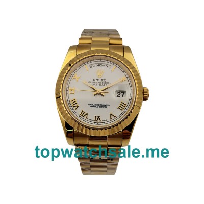 Gold UK Rolex Day-Date 118238 Roman Numerals Replica Watches