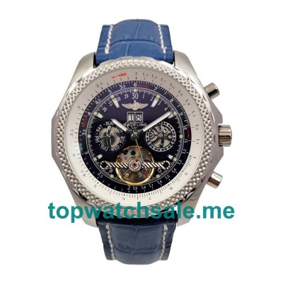 UK Blue Dials Steel Breitling Bentley Mulliner Tourbillon 45814 Replica Watches