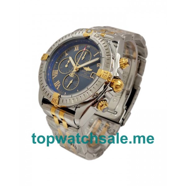 UK Blue Dials Steel And Gold Breitling Chronomat Evolution B13356 Replica Watches