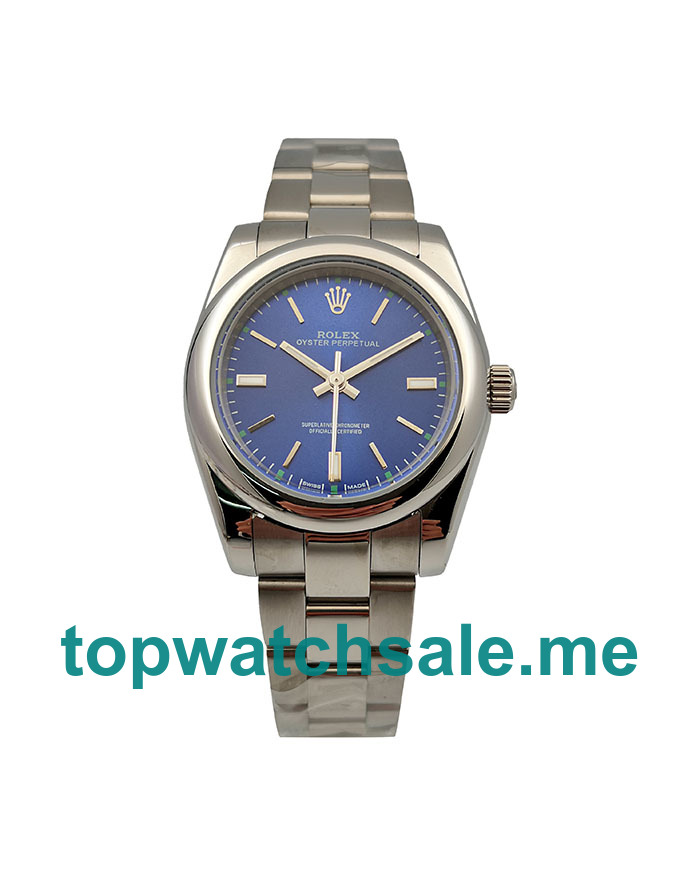 UK Blue Dials Replica Rolex Oyster Perpetual 177200 Steel Watches