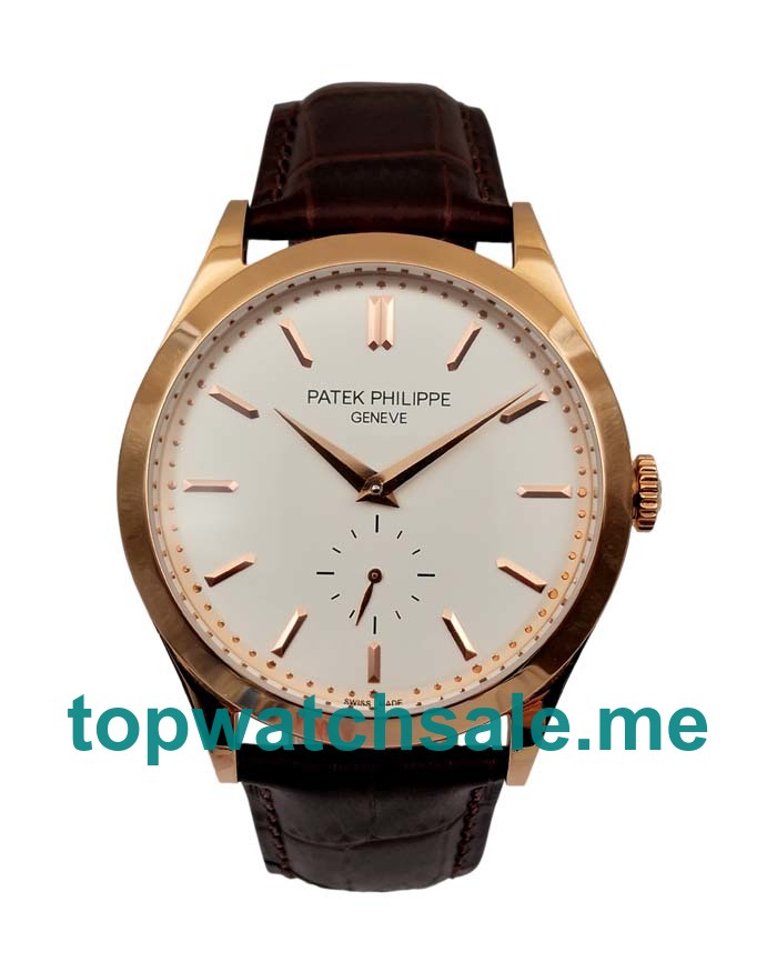 UK White Dials Rose Gold Patek Philippe Calatrava 5123R-001 Replica Watches