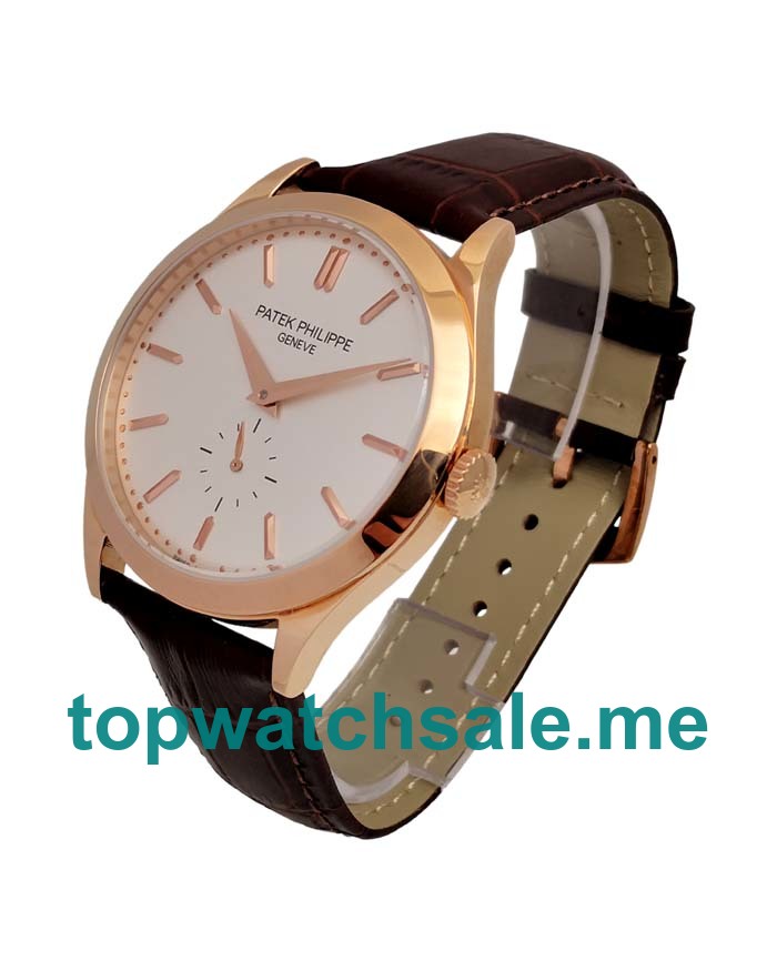 UK White Dials Rose Gold Patek Philippe Calatrava 5123R-001 Replica Watches