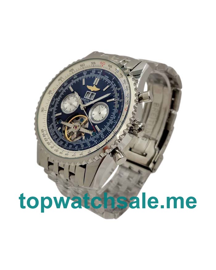 UK Blue Dials Steel Breitling Navitimer World A24322 Replica Watches