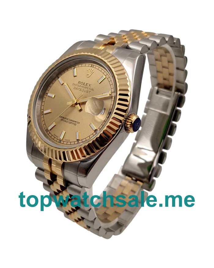 UK Champagne Dials Steel And Gold Rolex Datejust 116233 Replica Watches