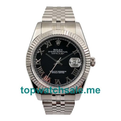 UK Black Dials Steel Rolex Datejust 116234 Replica Watches