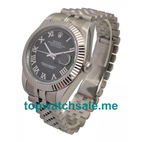 UK Black Dials Steel Rolex Datejust 116234 Replica Watches