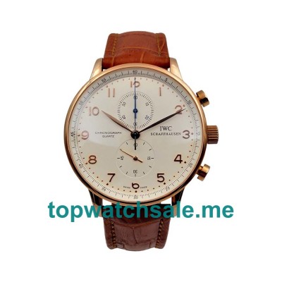 UK White Dials Rose Gold IWC Portugieser IW371480 Replica Watches