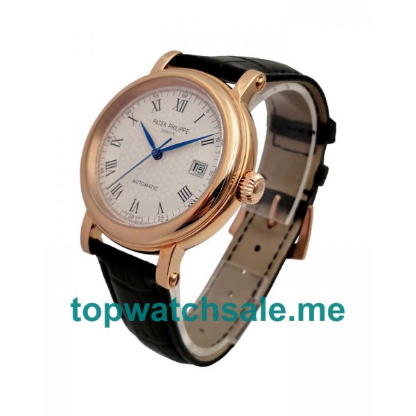 UK White Dials Rose Gold Patek Philippe Calatrava 5296R Replica Watches