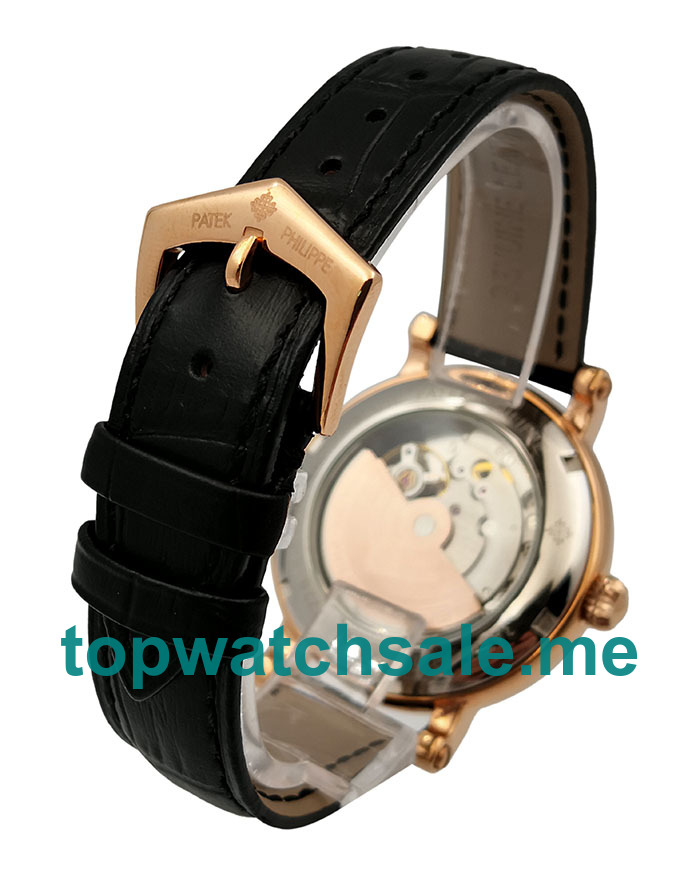 UK Black Dials Rose Gold Patek Philippe Calatrava 53609 Replica Watches