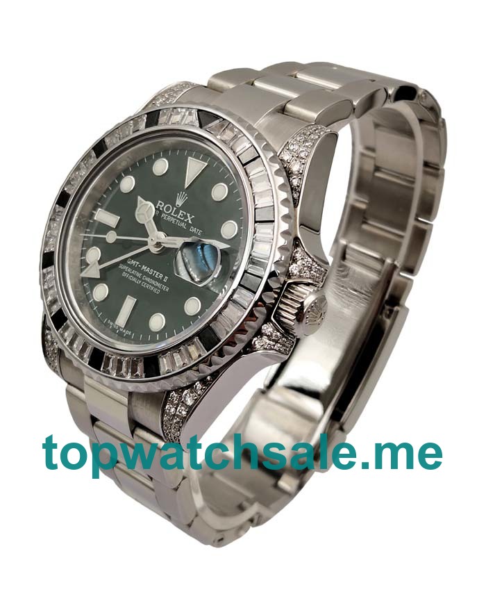 UK Black Dials Steel Rolex GMT-Master II 116710LN Replica Watches