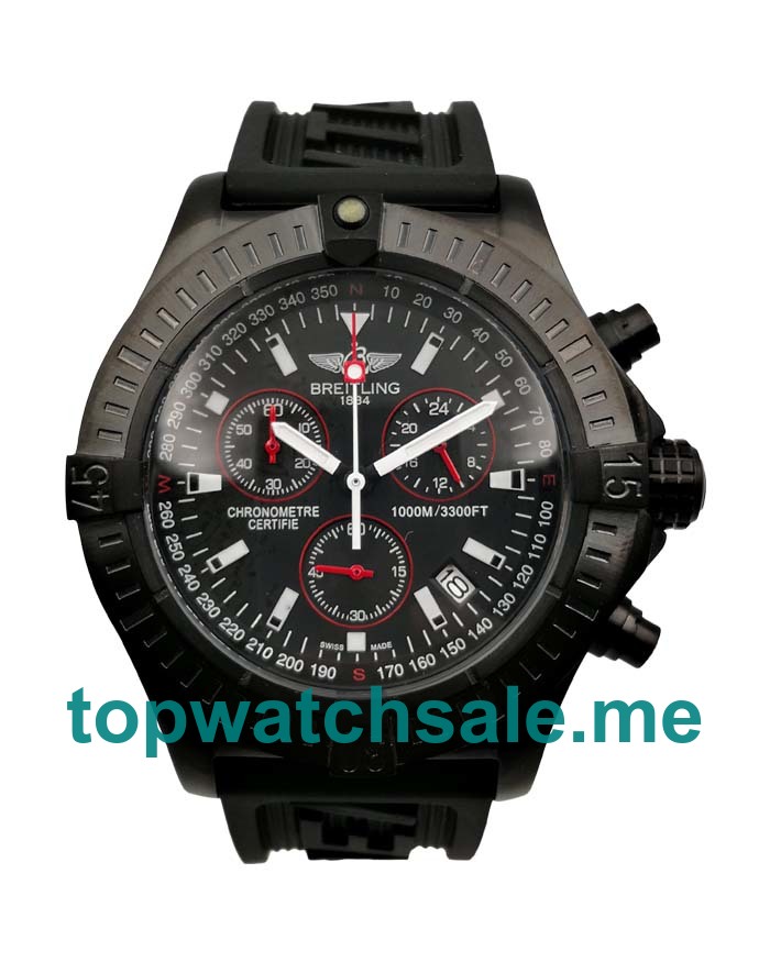 UK Black Dials Black Steel Breitling Avenger Seawolf Chrono M73390 Replica Watches