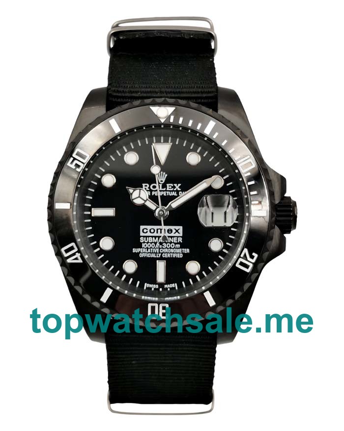 UK Black Dials Black Steel Rolex Submariner 16610 Replica Watches