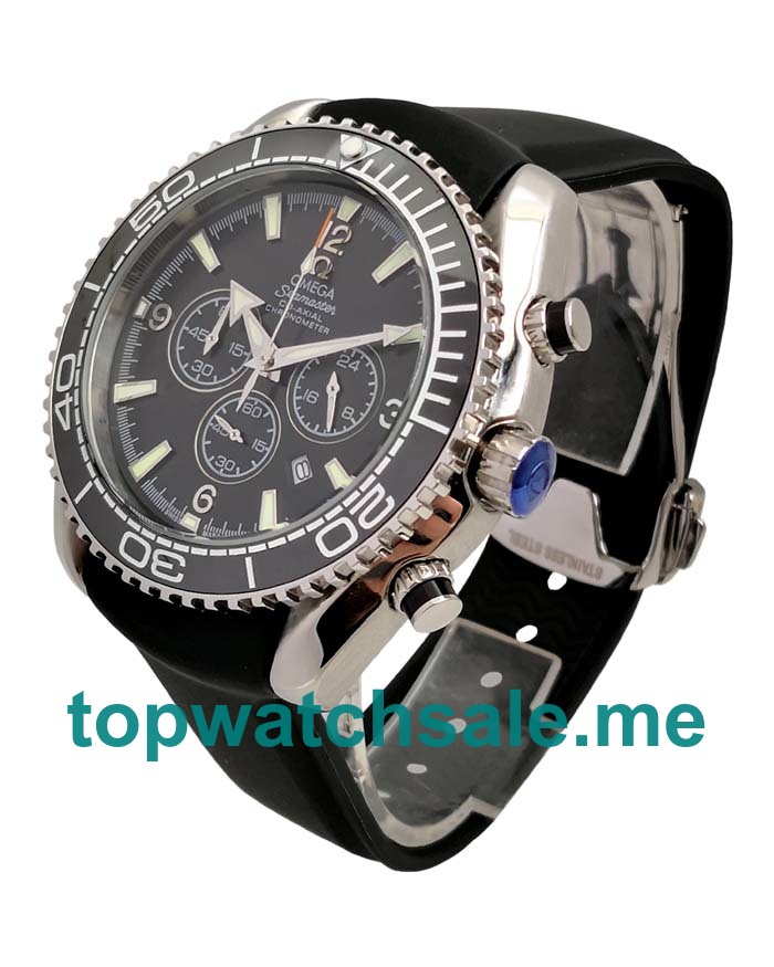 UK Black Dials Steel Omega Seamaster Planet Ocean Chrono 2210.52.00 Replica Watches