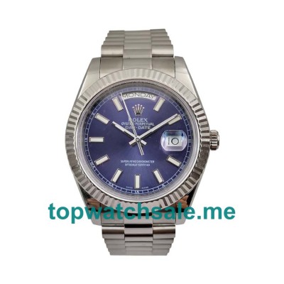 UK Blue Dials Steel Rolex Day-Date 118239 Replica Watches