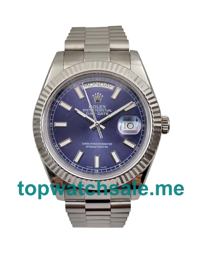 UK Blue Dials Steel Rolex Day-Date 118239 Replica Watches