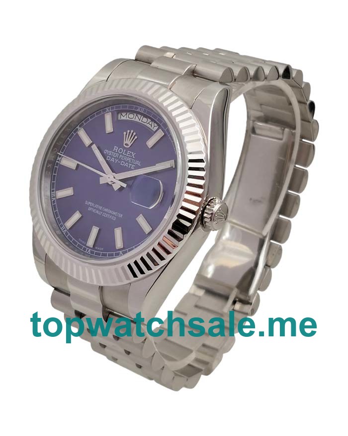 UK Blue Dials Steel Rolex Day-Date 118239 Replica Watches