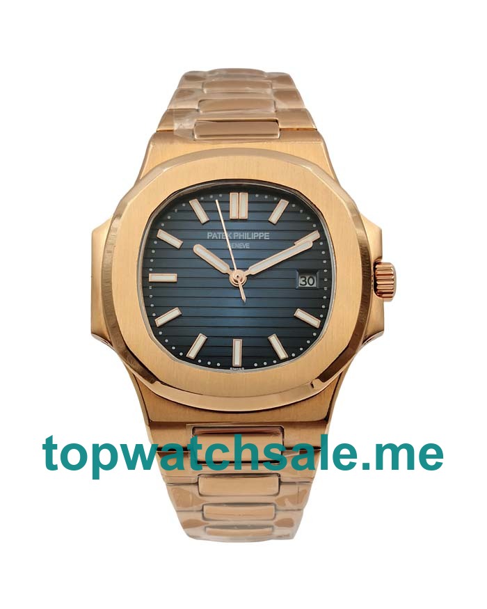 UK Blue Dials Rose Gold Patek Philippe Nautilus 5711/1R Replica Watches