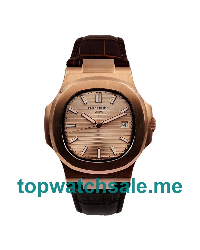 UK Champagne Dials Rose Gold Patek Philippe Nautilus 5711R Replica Watches